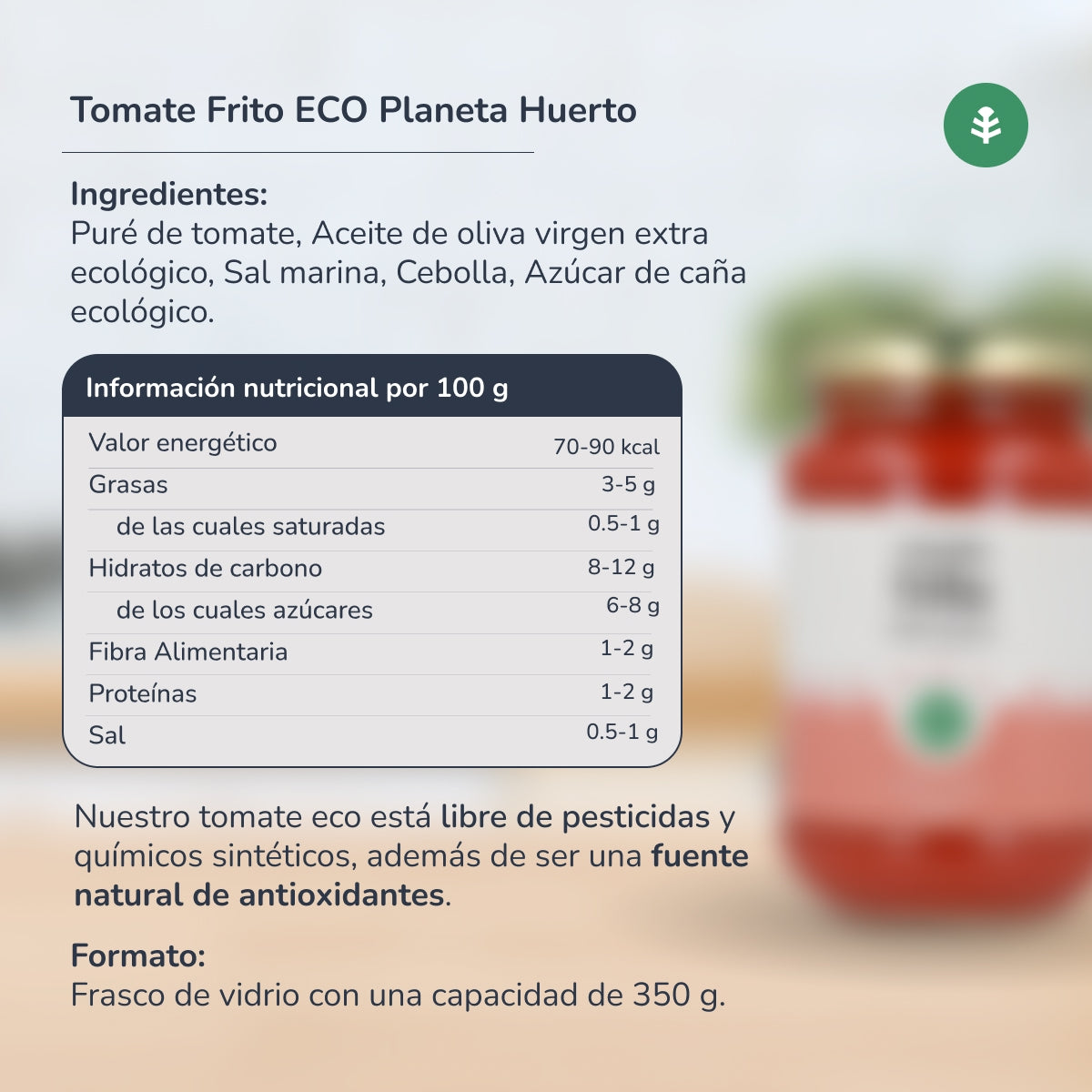 Pomodoro Frito ECO Planeta Huerto 350 g
