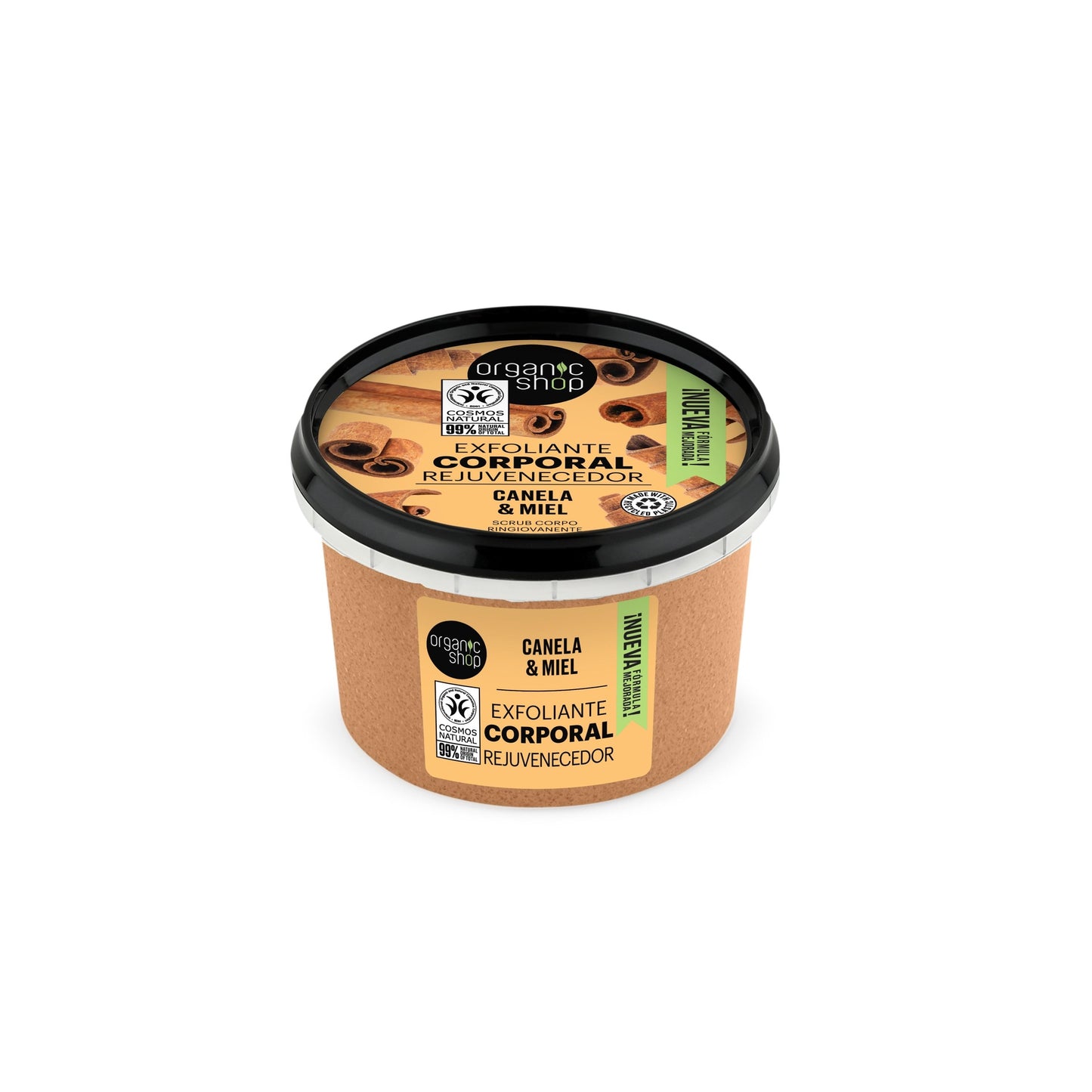 Verjongende lichaamsscrub kaneel Organic Shop 250 ml