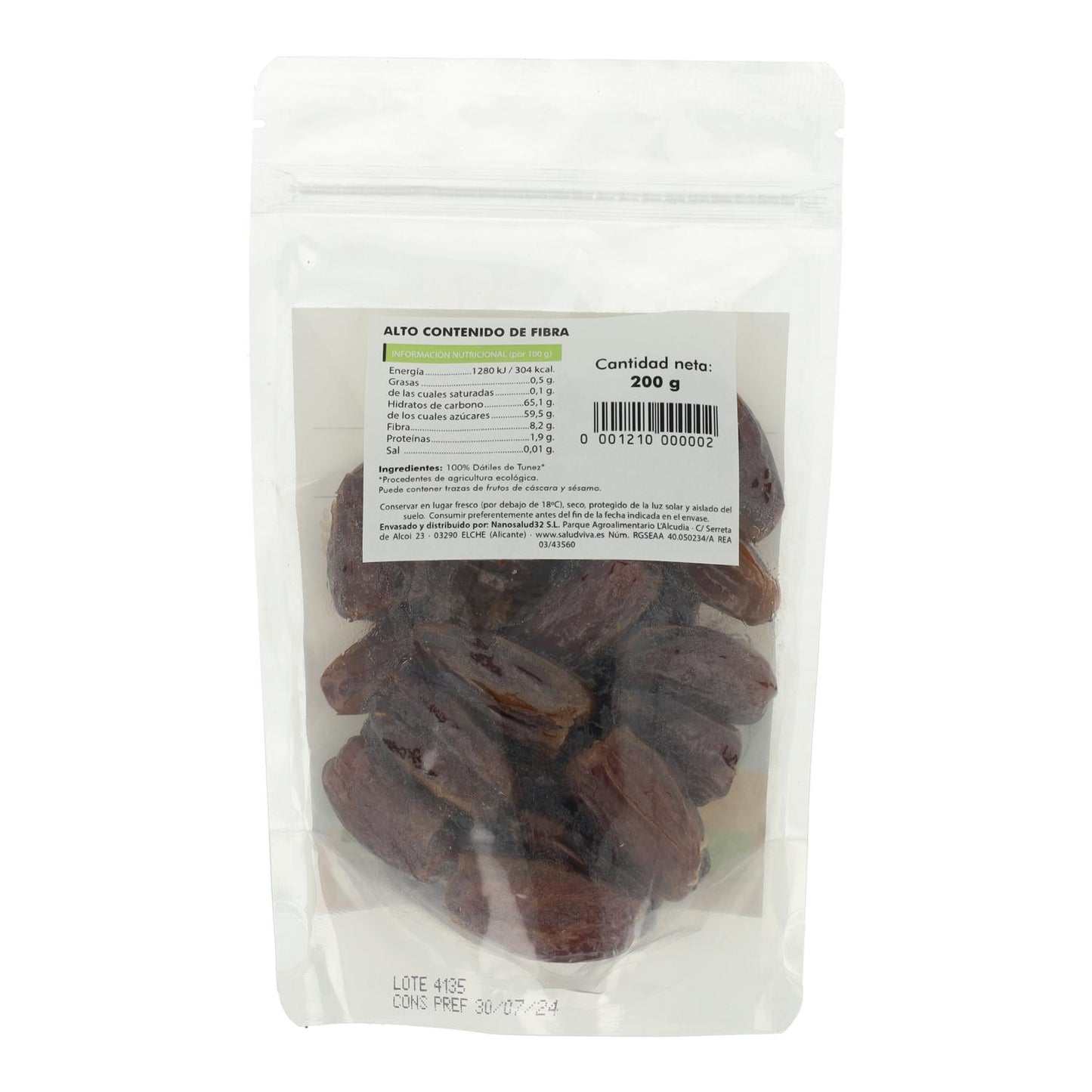 Daktyle z Tunezji ECO 200 g, Salud Viva