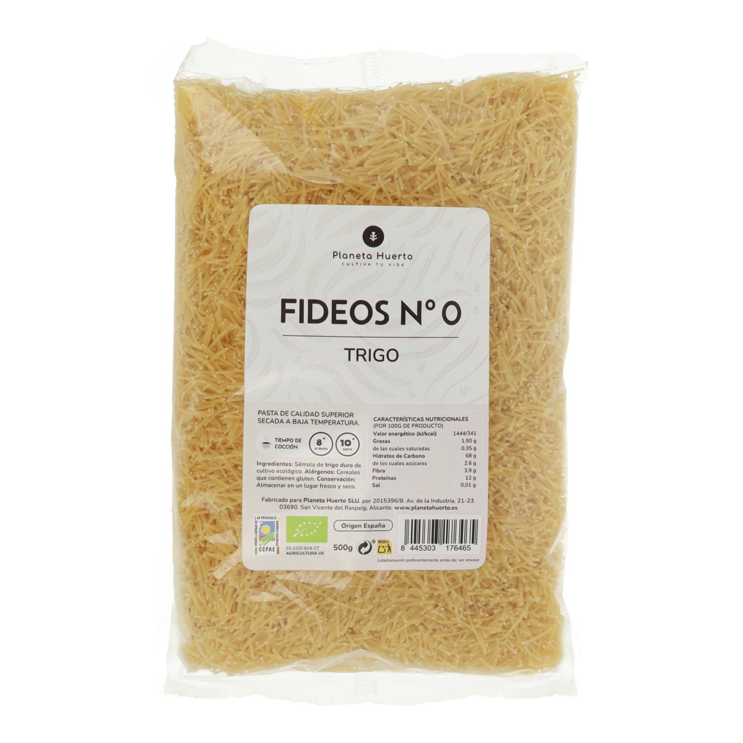 Tagliatelle nº0 di grano ECO Planeta Huerto 500gr