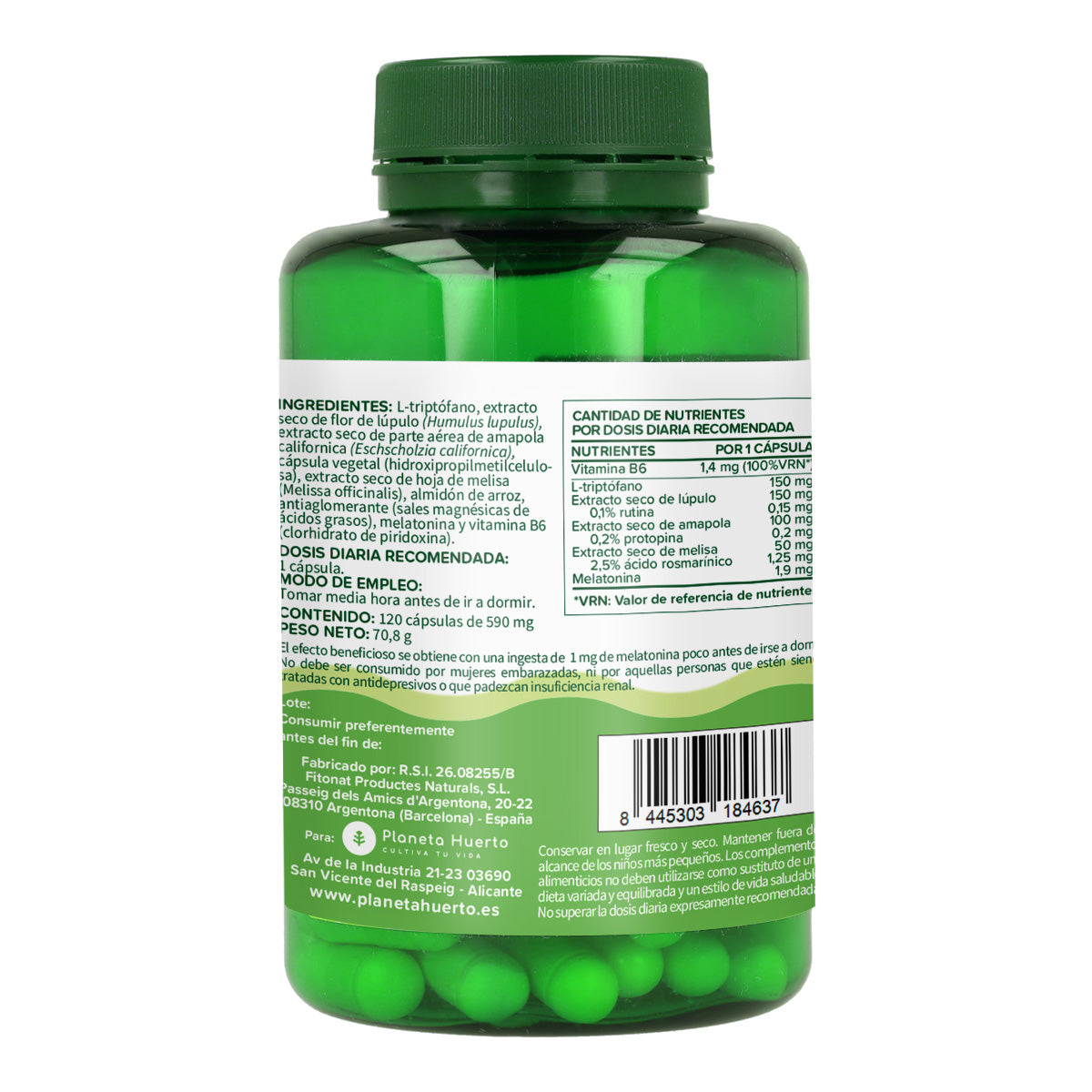 Pack 2xMelatonina complex Planeta Huerto 120 caps