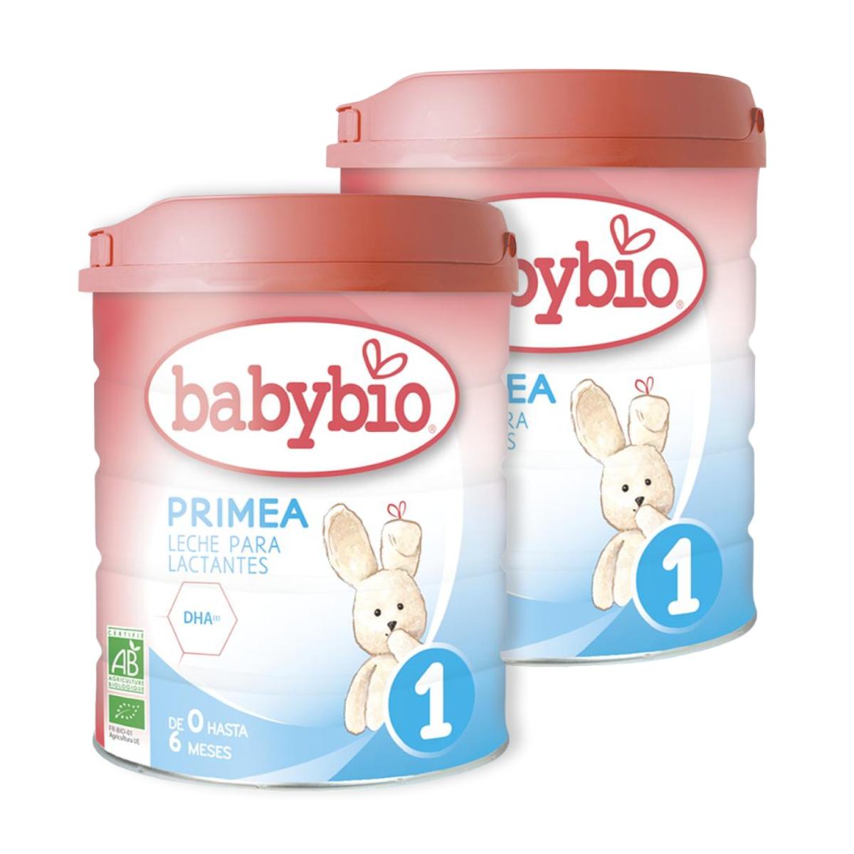 Zestaw 2x mleko dla niemowląt Primea 1 (0–6 miesięcy) ekologiczne Babybio 800 g