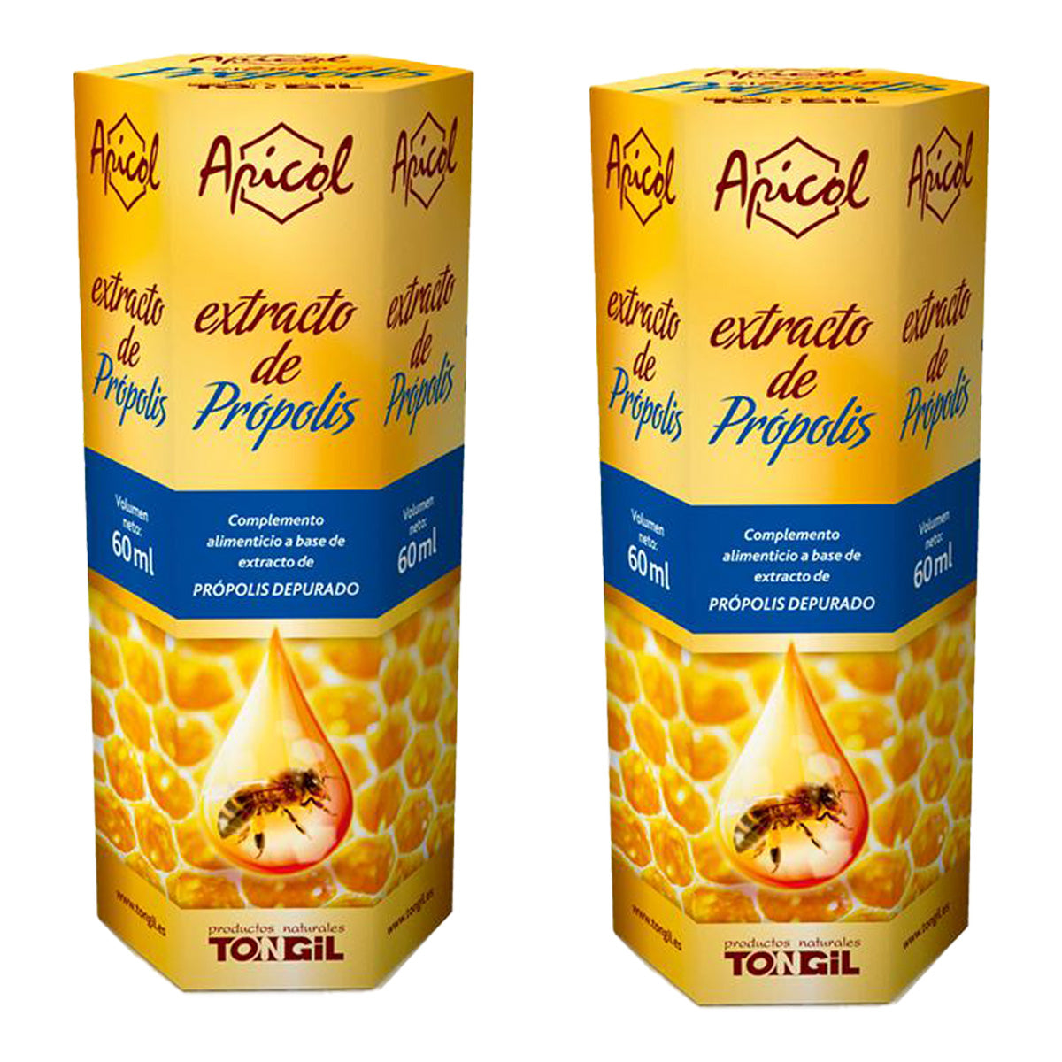 Confezione da 2 Propolis 100% Tongil senza alcool 60 ml