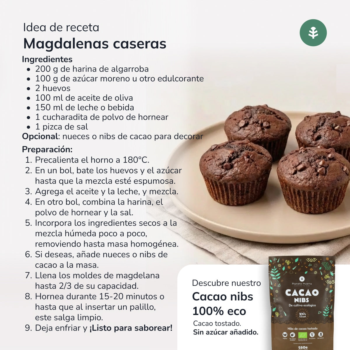 Farina di carruba Eco Planeta Huerto 800 g