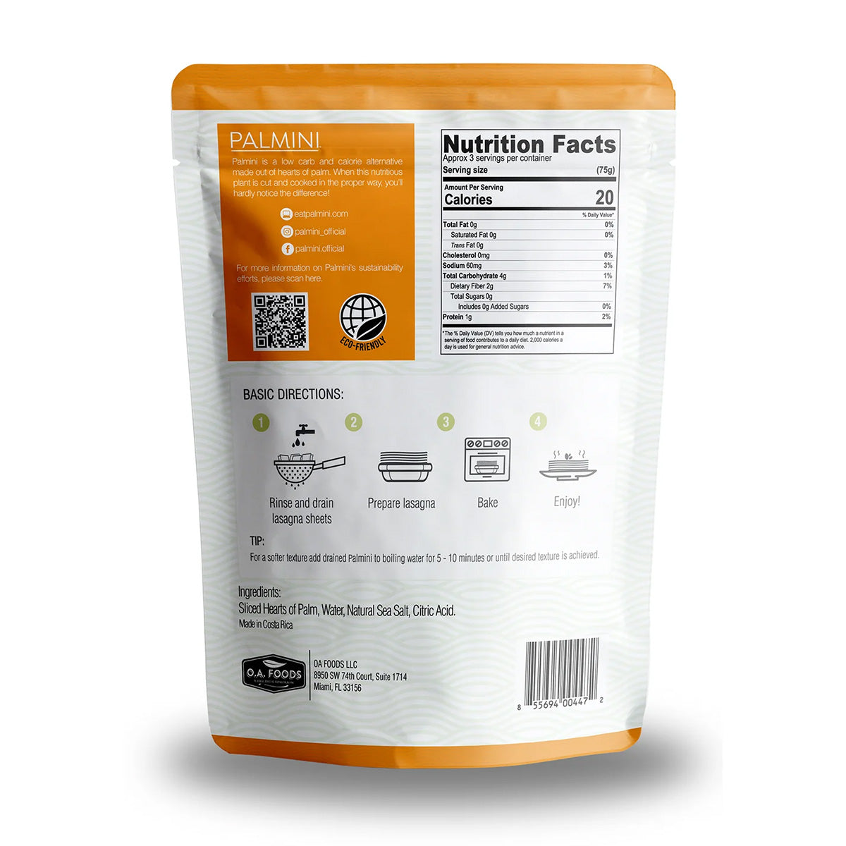 Palmini palm heart lasagne pasta 338 g