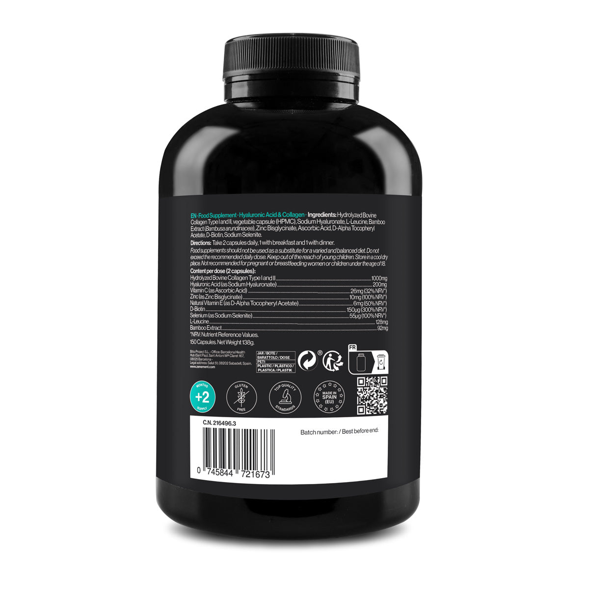 Hyaluronic Acid & Collagen, Zenement, 150 capsules