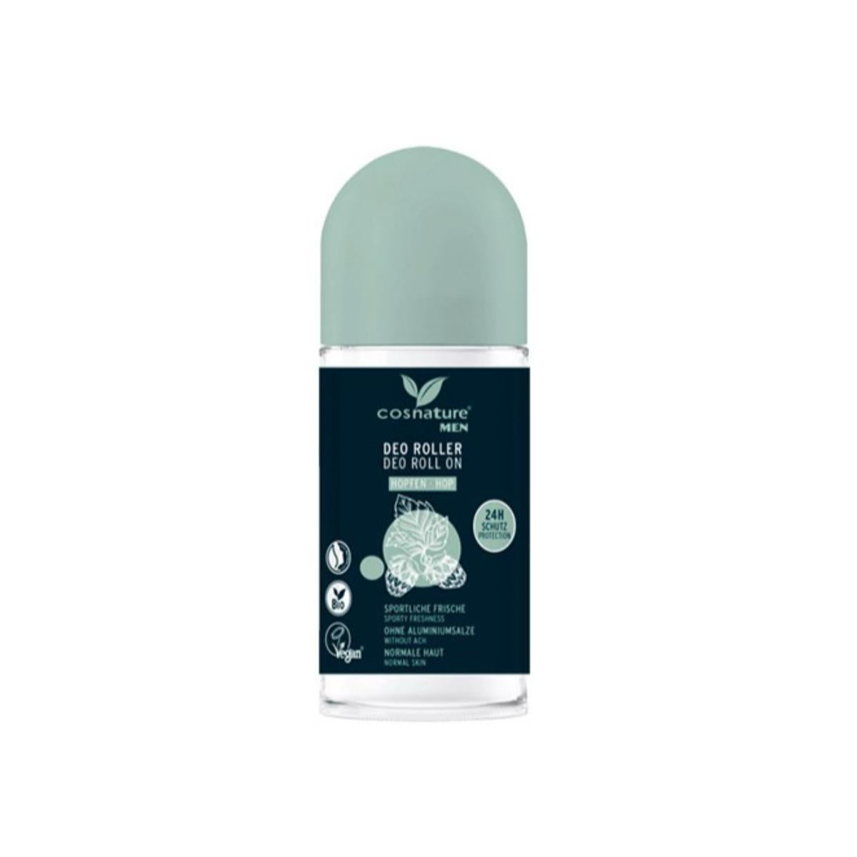 24-uurs roll-on deodorant voor mannen met biologische hop Cosnature 50 ml