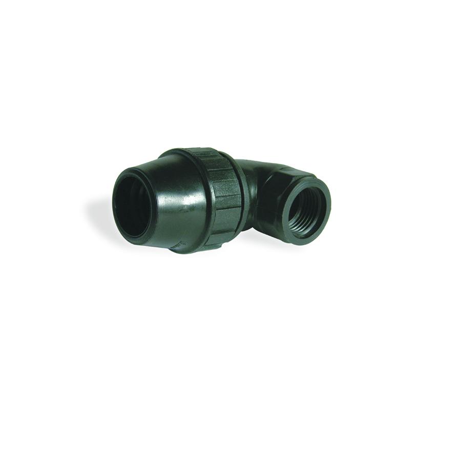 90º vrouwelijke schroefdraadbocht 20 mm - 1/2"