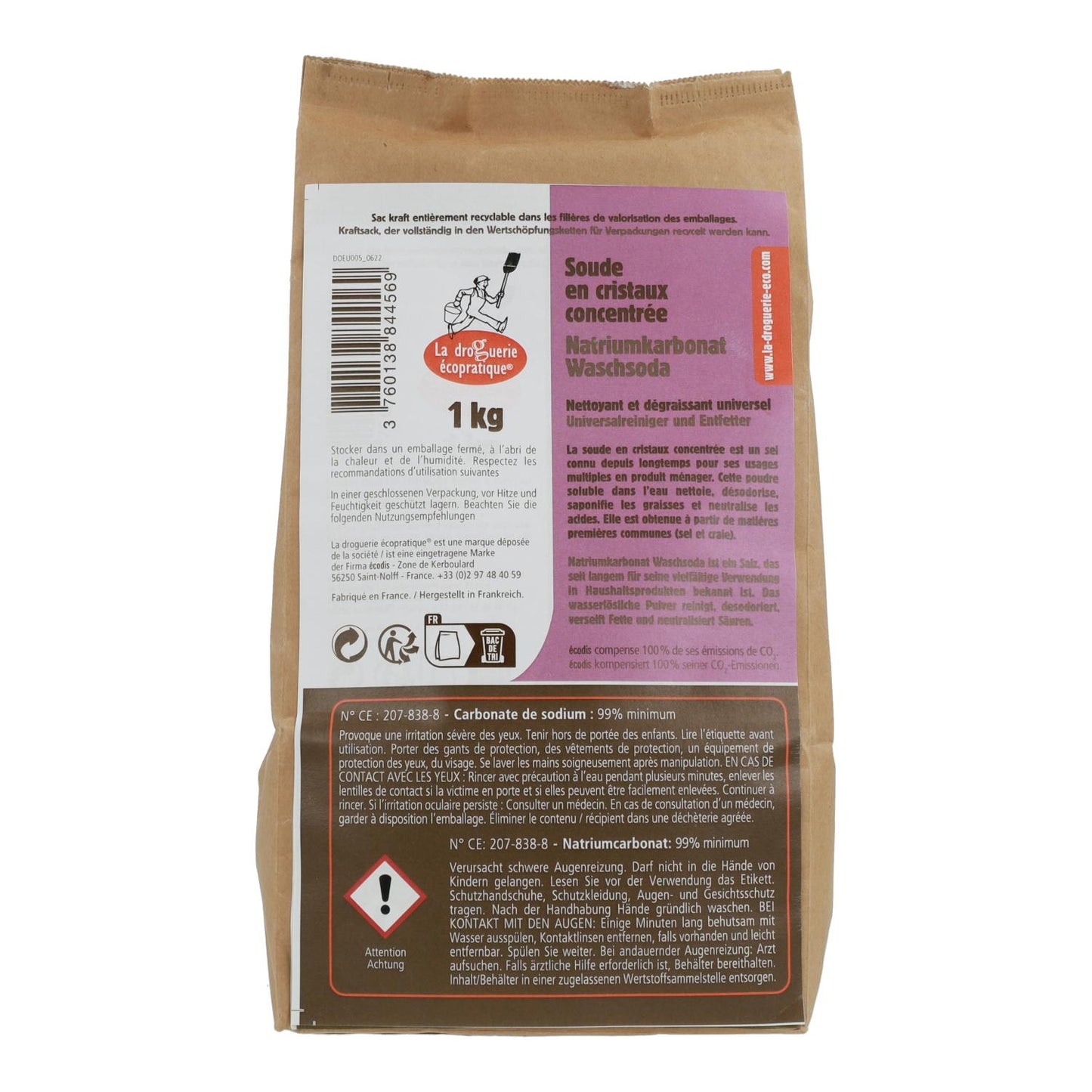 Carbonato de sodio concentrado La Droguerie Écologique 1kg