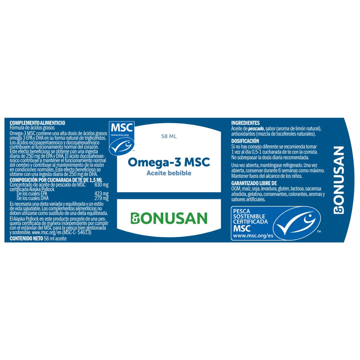 Omega-3 MSC olej spożywczy Bonusan 58 ml