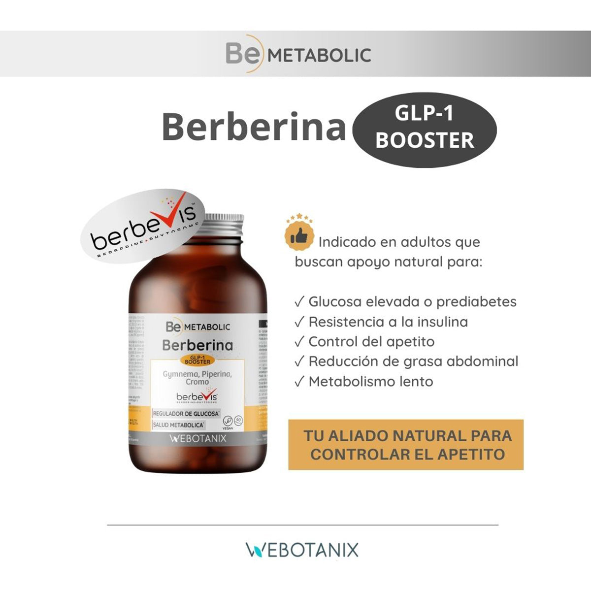 Berbérine BeMetabolic WeBotanix 60 gélules