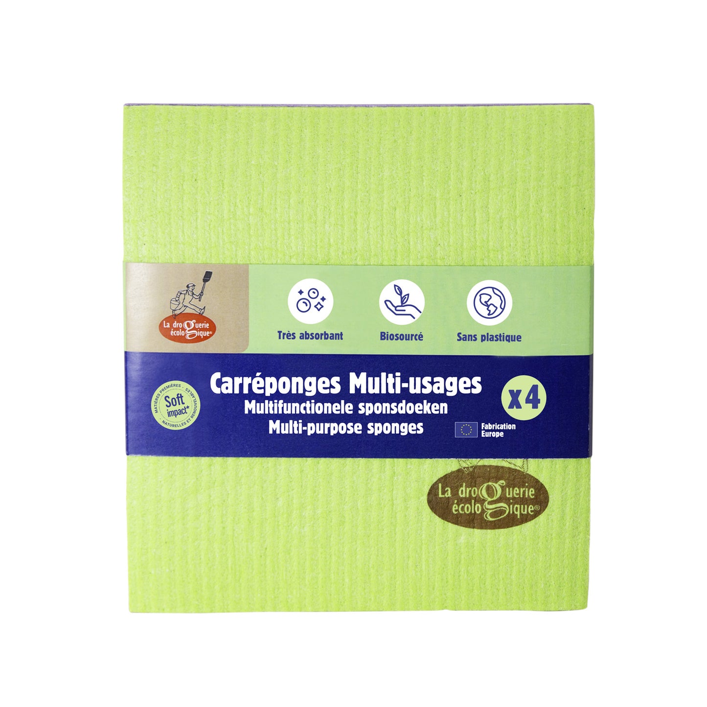 Chiffons en cellulose/coton 4 unités