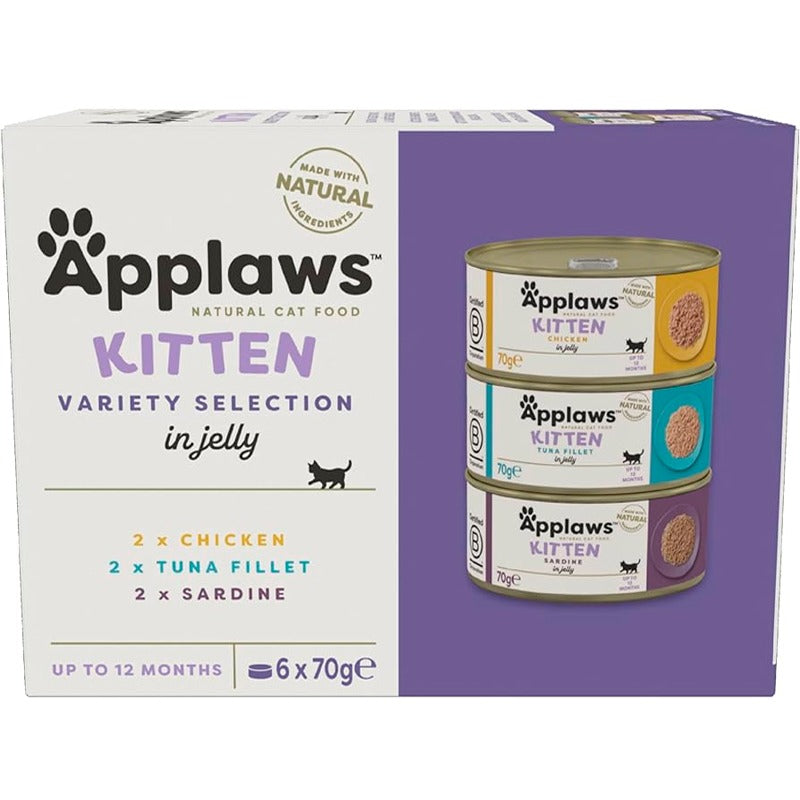 Applaws Cat Kitten Multipack blikjes 6 x 70 g Natuurlijke graanvrije natte kattenvoeding