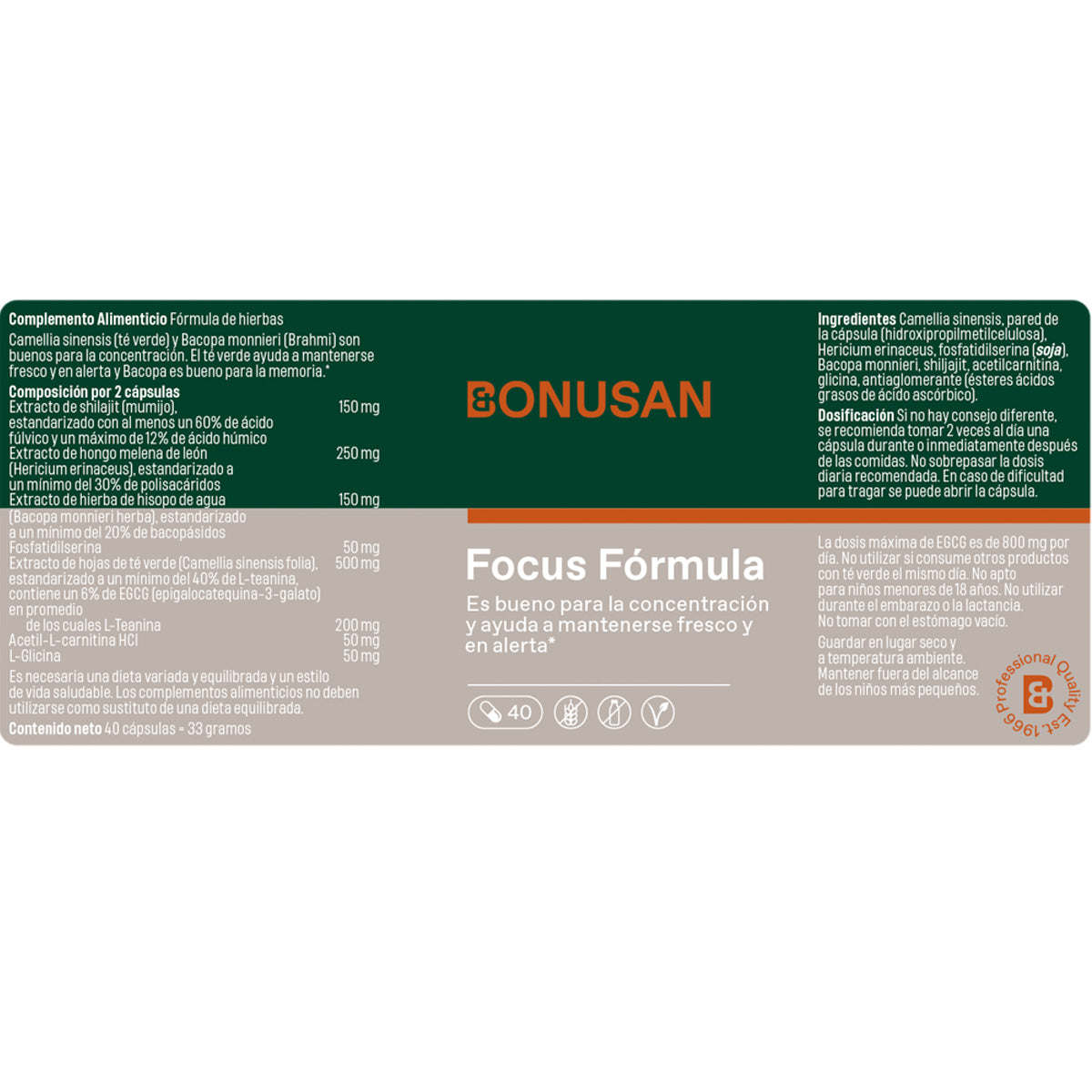 Focus Formula Bonusan 40 Kapseln