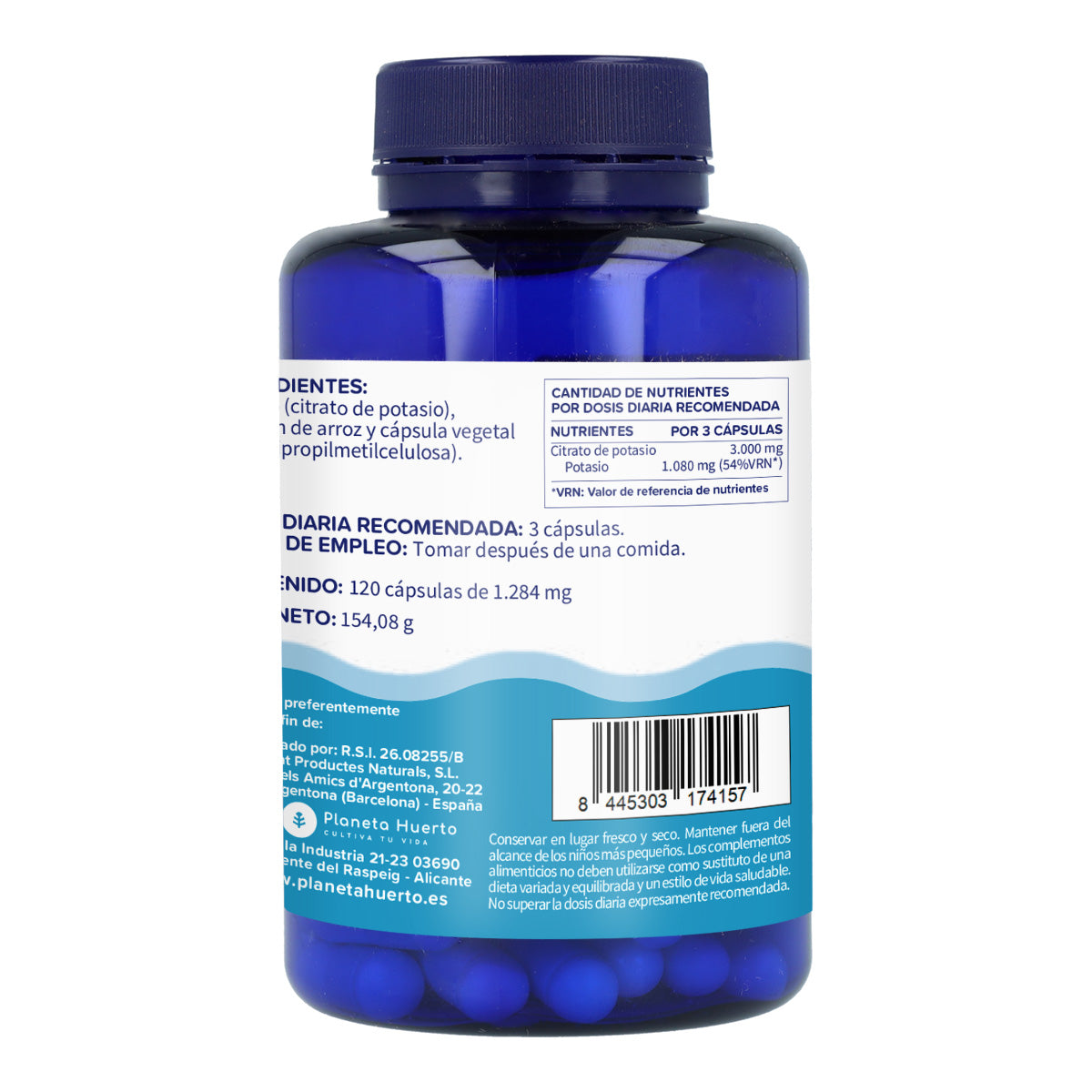 Citrato di potassio Planeta Huerto 120 Capsule