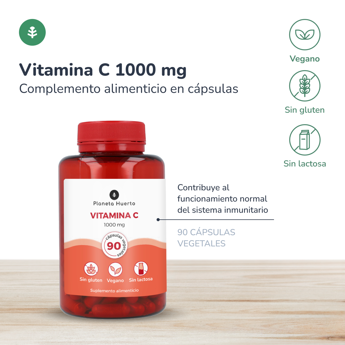 Vitamine C 1000 mg Planeta Huerto 90 plantaardige capsules