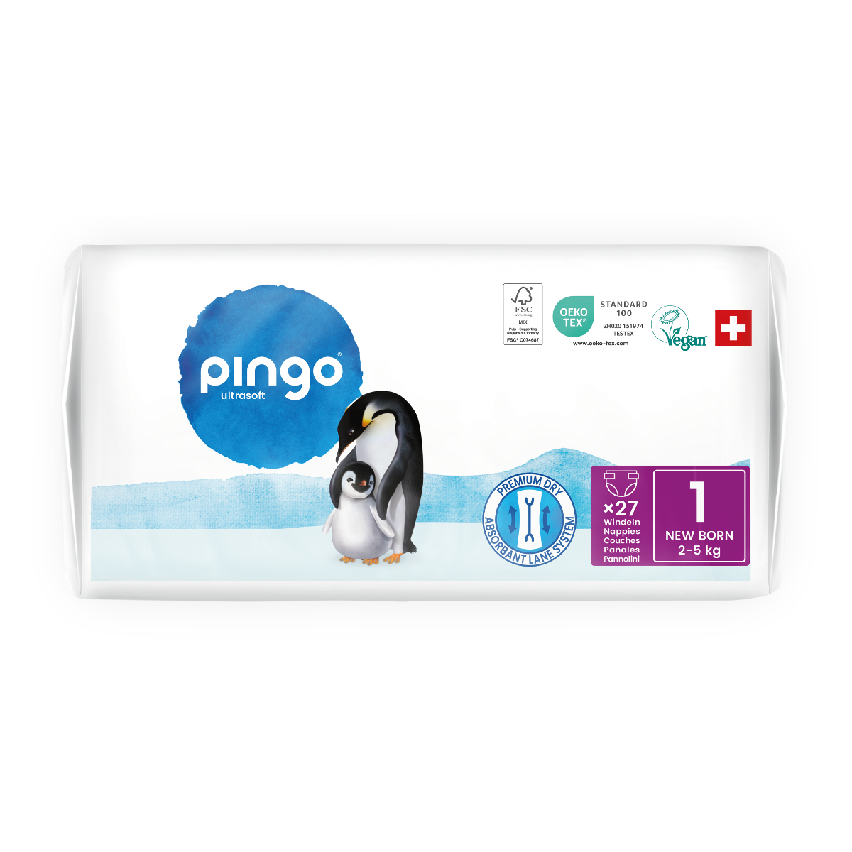 Pingo T1 Nappies (2-5 kg) 27 units
