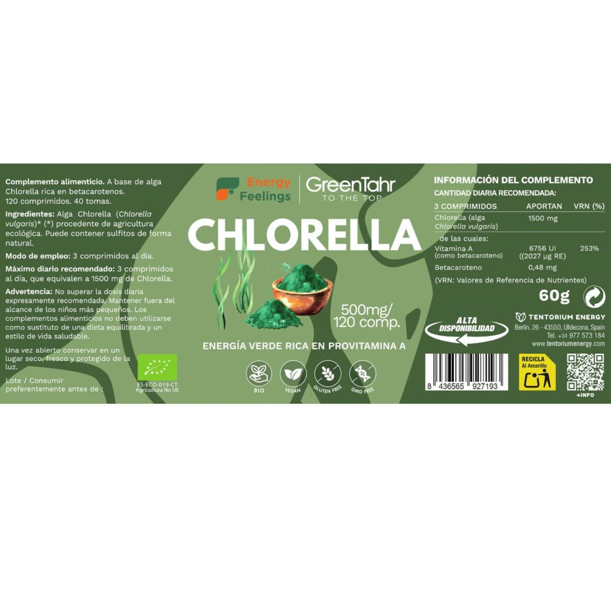 Chlorella ECO Energy Feelings 120 tabletek