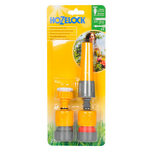 Set di connettori base con lancia 3 in 1 in sacchetto Hozelock