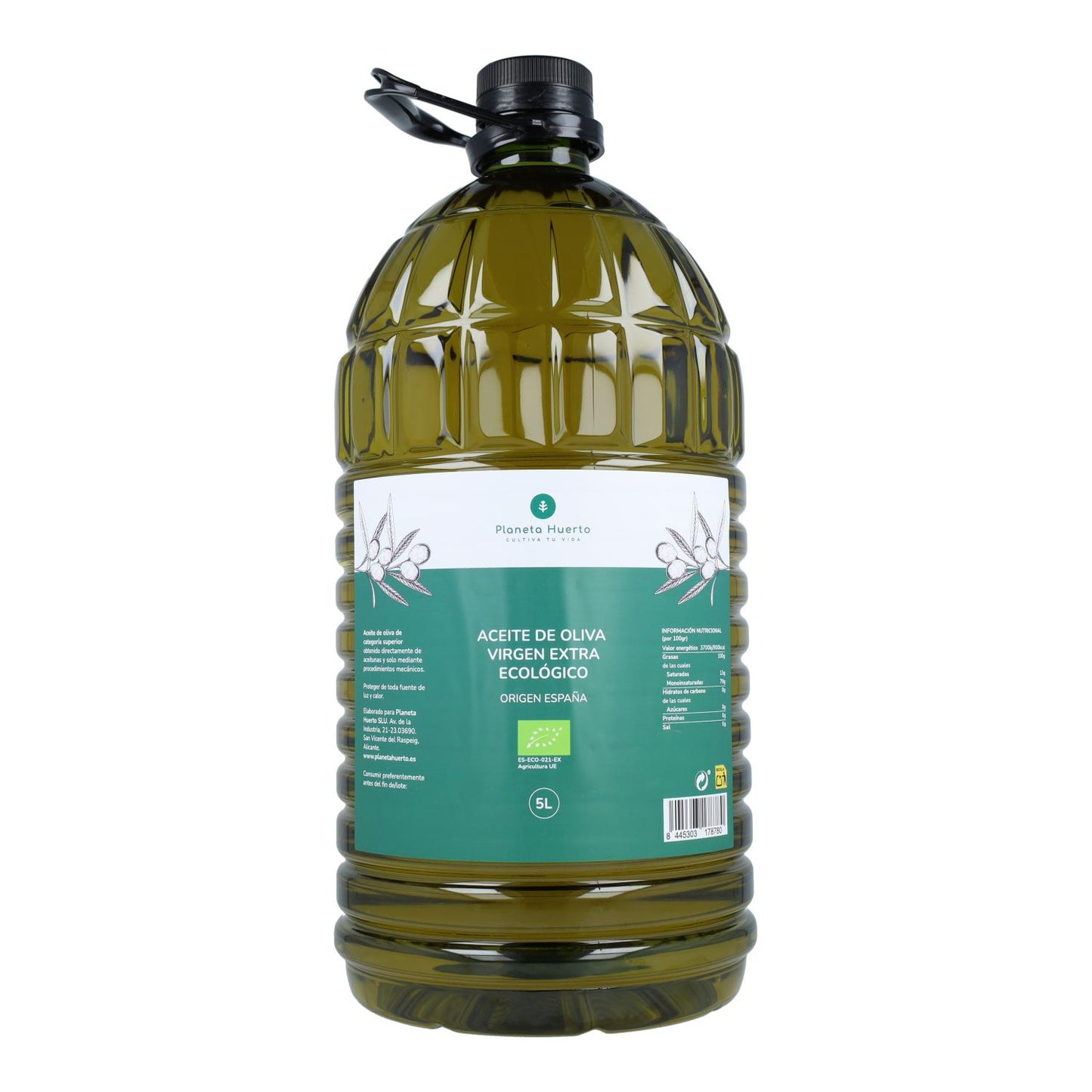 Extra olijfolie van eerste persing ECO Planeta Huerto 5 L