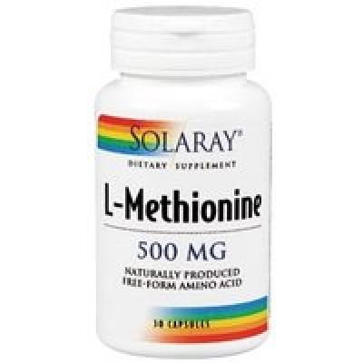Metionina 500 mg Solaray, 30 capsule
