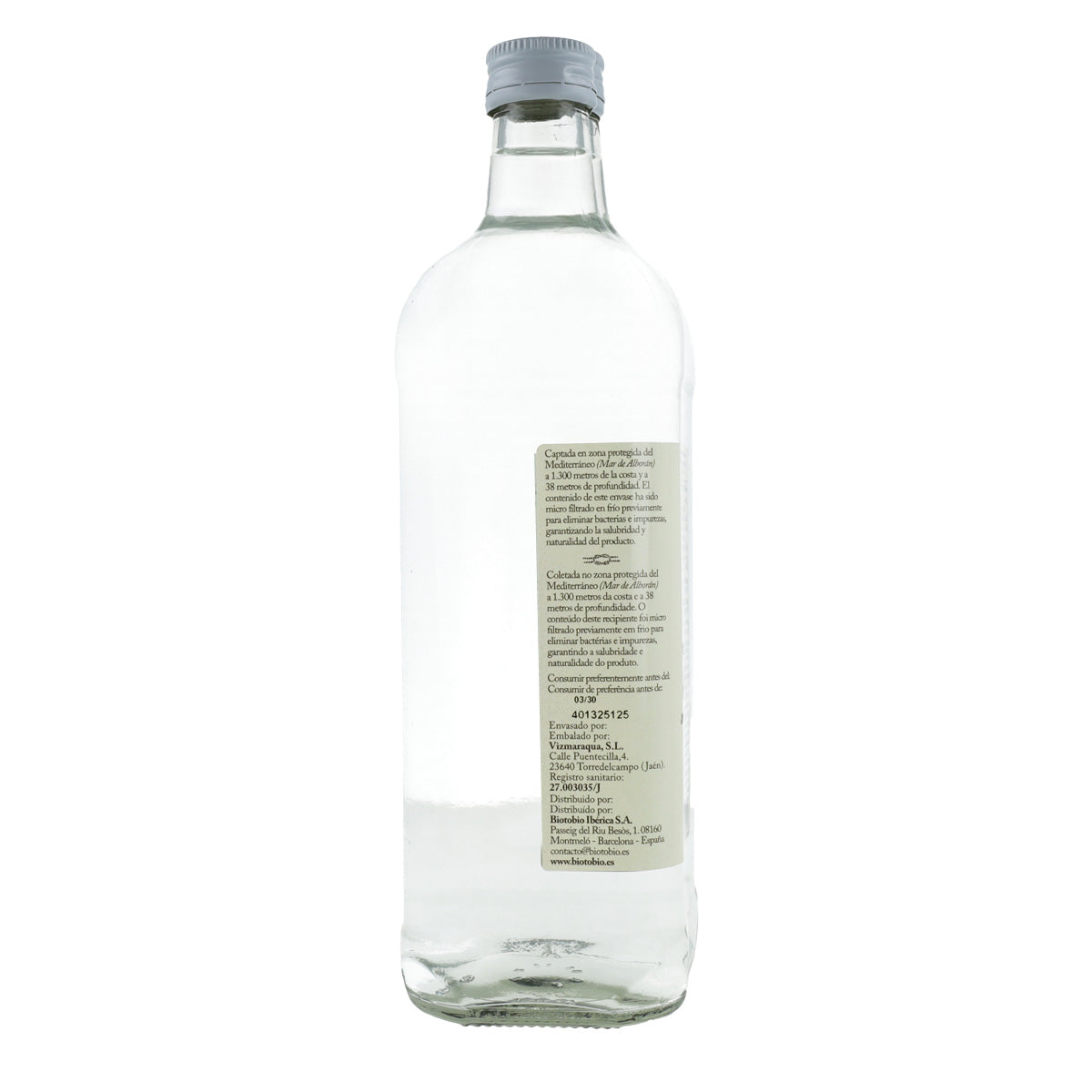 Meerwasser in Glasflasche La Finestra Sul Cielo 1 Liter