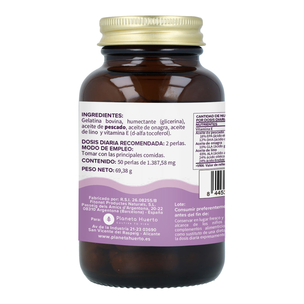 Omega 3 6 9 1000 mg Planeta Huerto 50 Perlen
