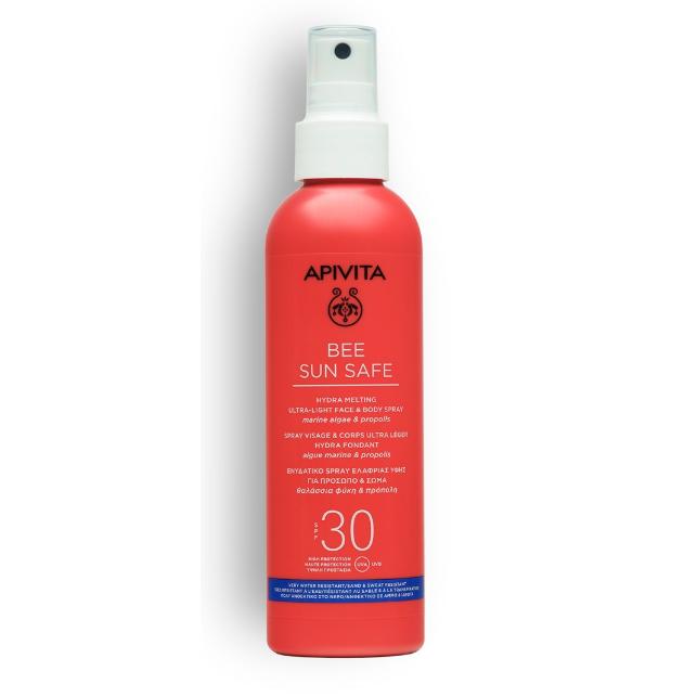 Spray solaire ultra-léger Hydra Melting SPF30 Apivita 200 ml