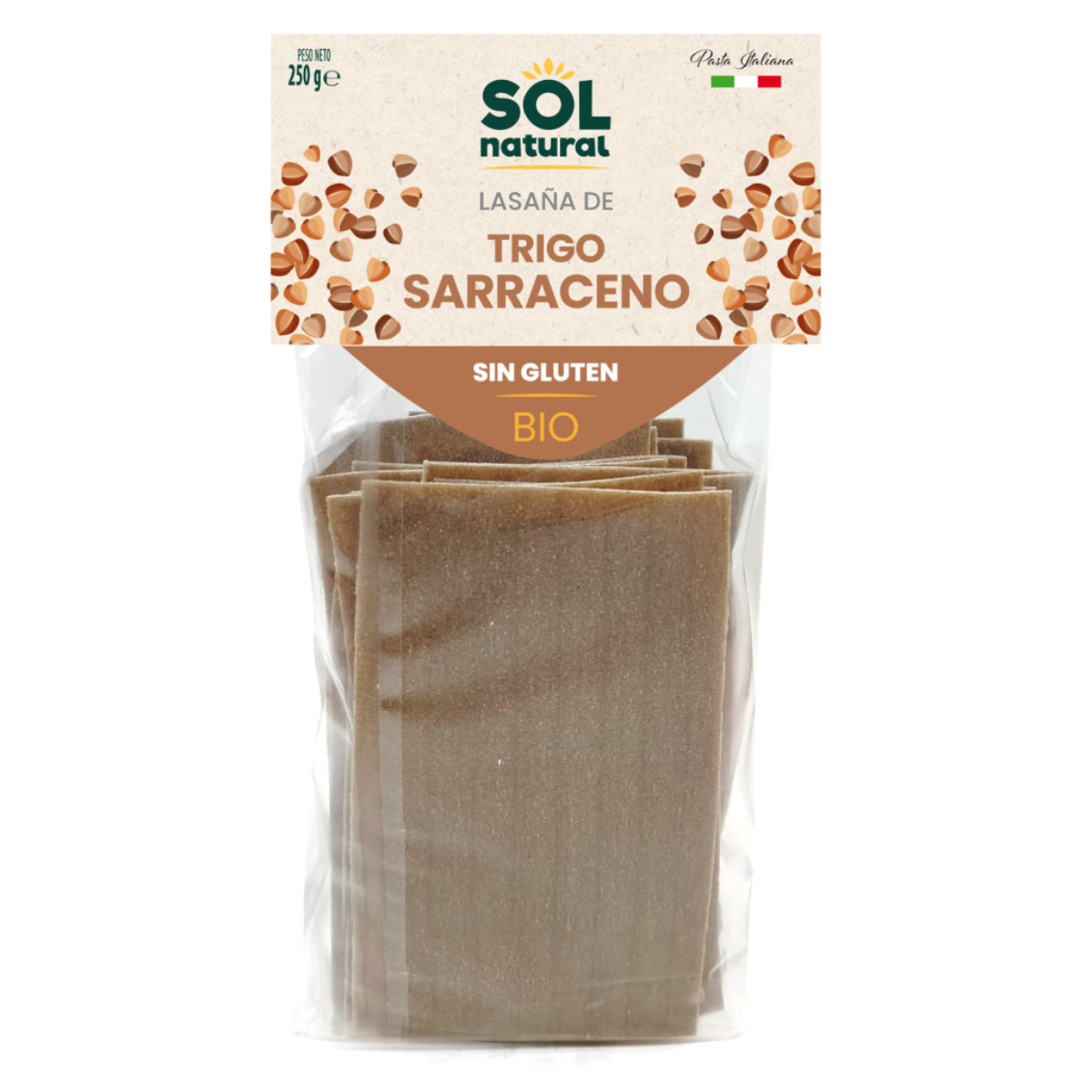 Lasagne di grano saraceno senza glutine Bio Sol Natural 250 g