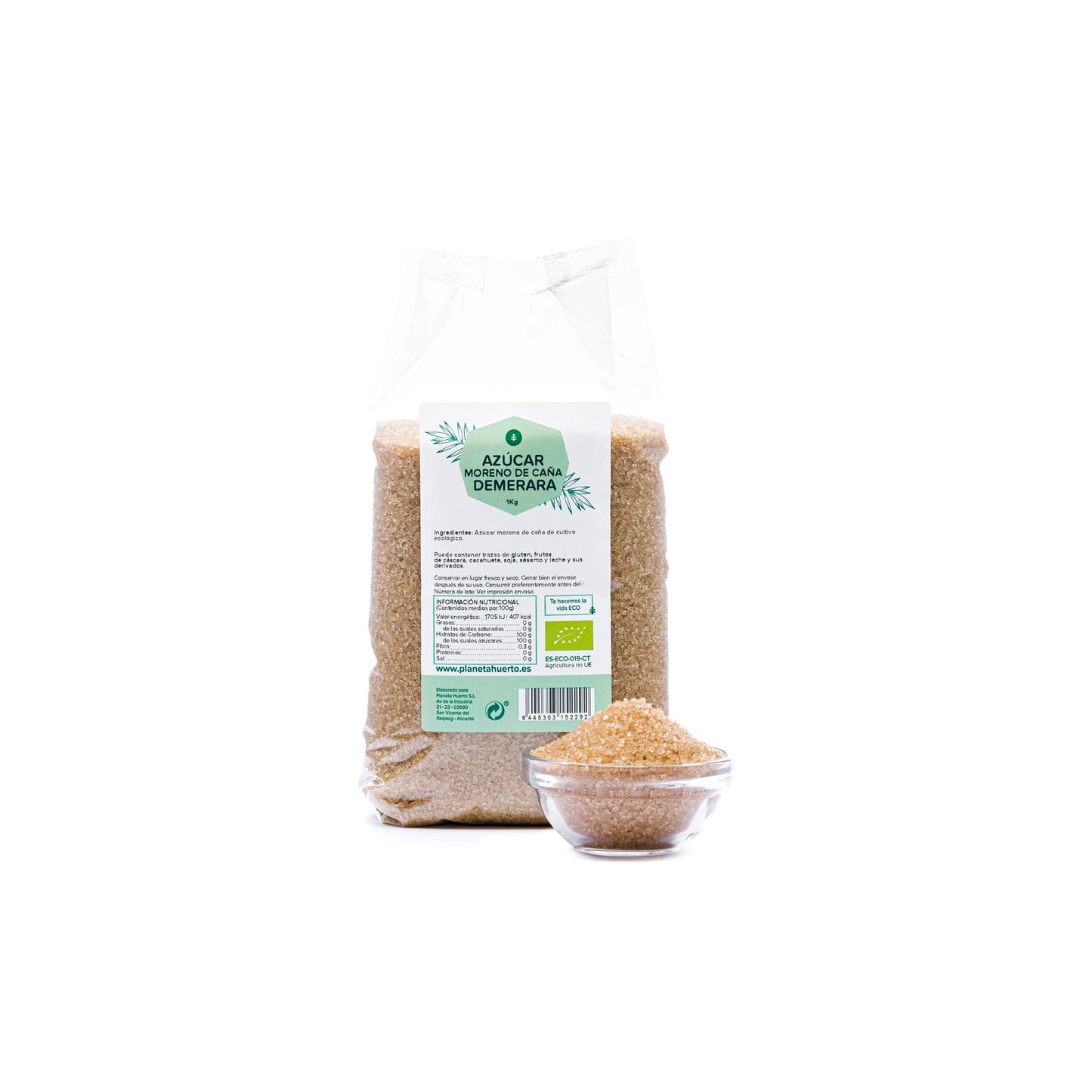 Azúcar moreno de caña ECO Planeta Huerto 1kg