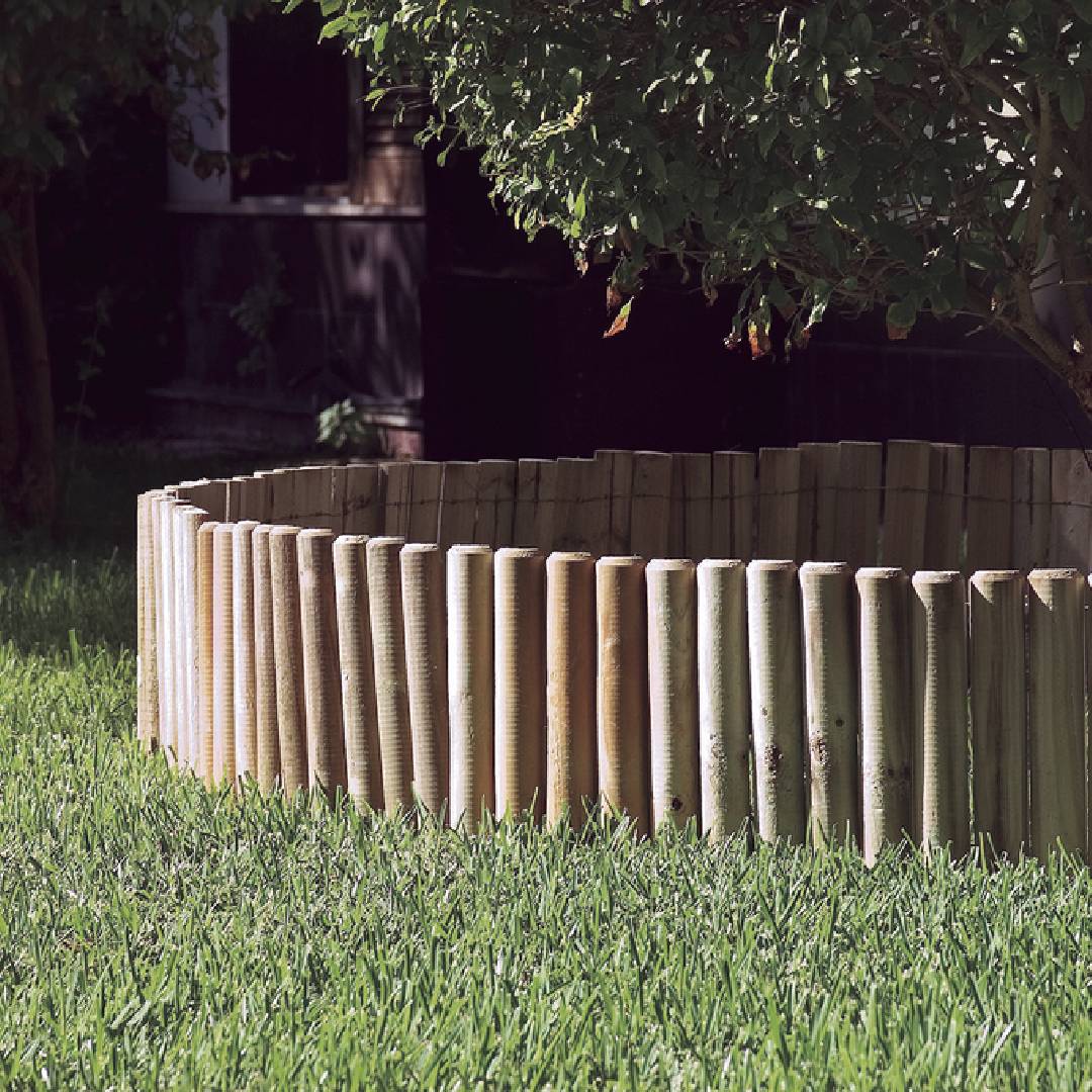 Houten rand 200x40xø5 cm Talos Roll Nortene