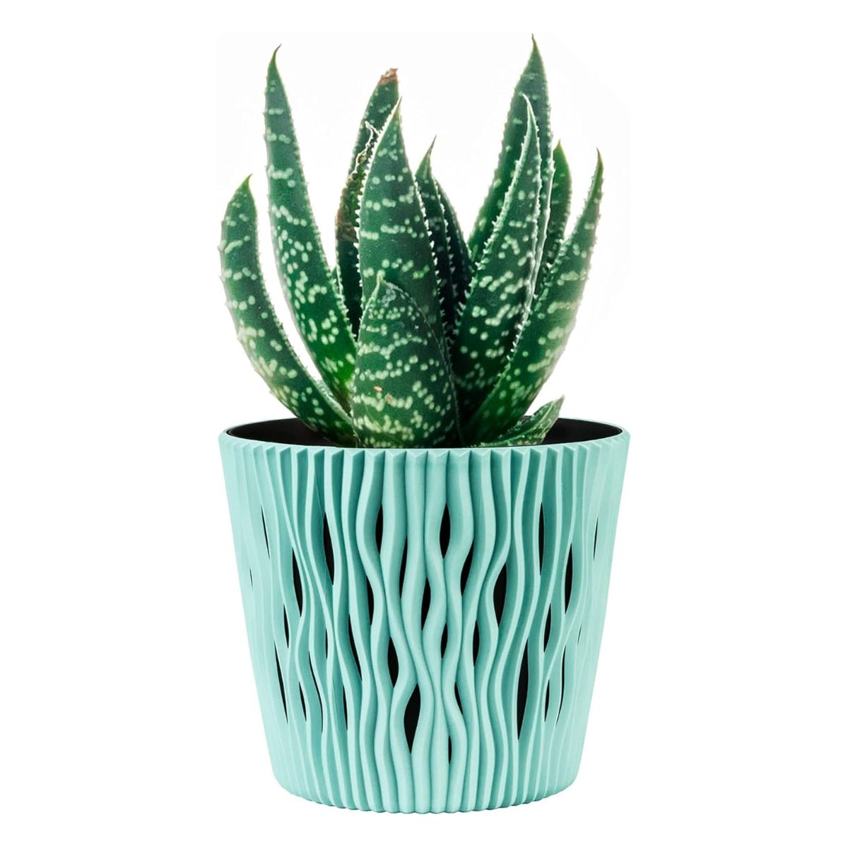 Vaso Duna con inserto turchese D 19 x 17