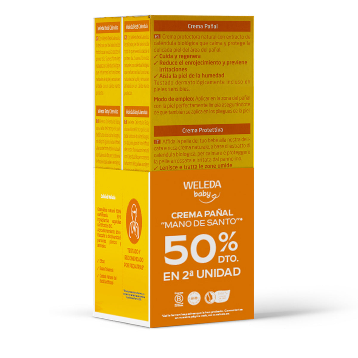 Lot de 2 crèmes pour les fesses Weleda 75 ml