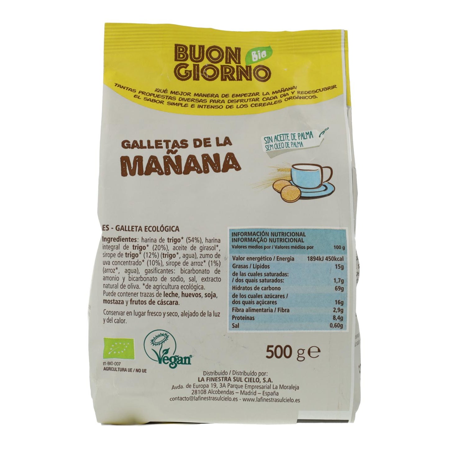 La Finestra Sul Cielo Vegan "Buon Giorno" Morning Biscuits 500 g