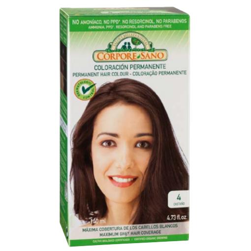 Corpore Sano Permanent Hair Dye No. 4 Chestnut 140 ml