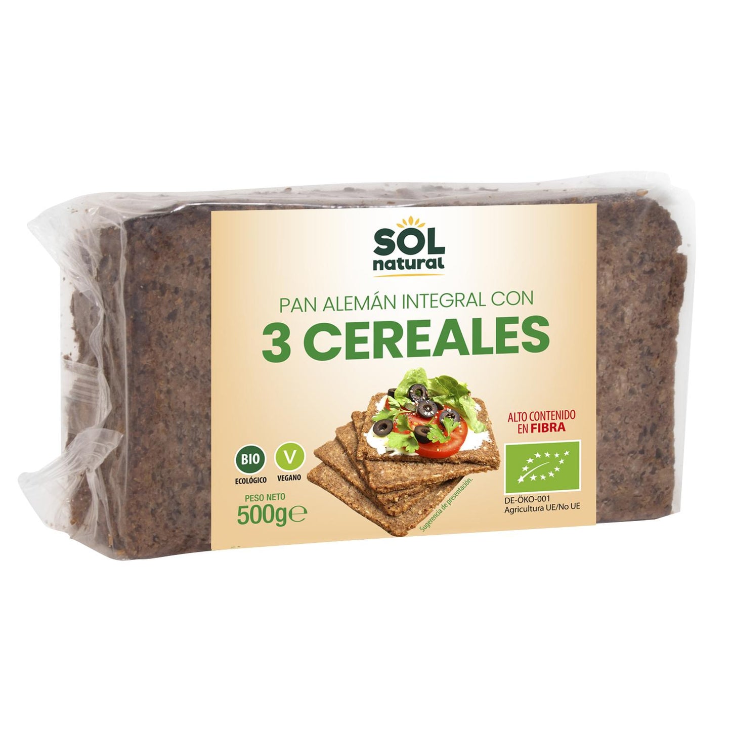 Pain allemand 3 céréales Sol Naturel 500g