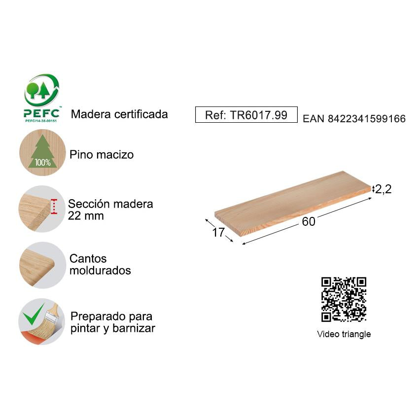Étagère murale Triangle 90 x 17 cm
