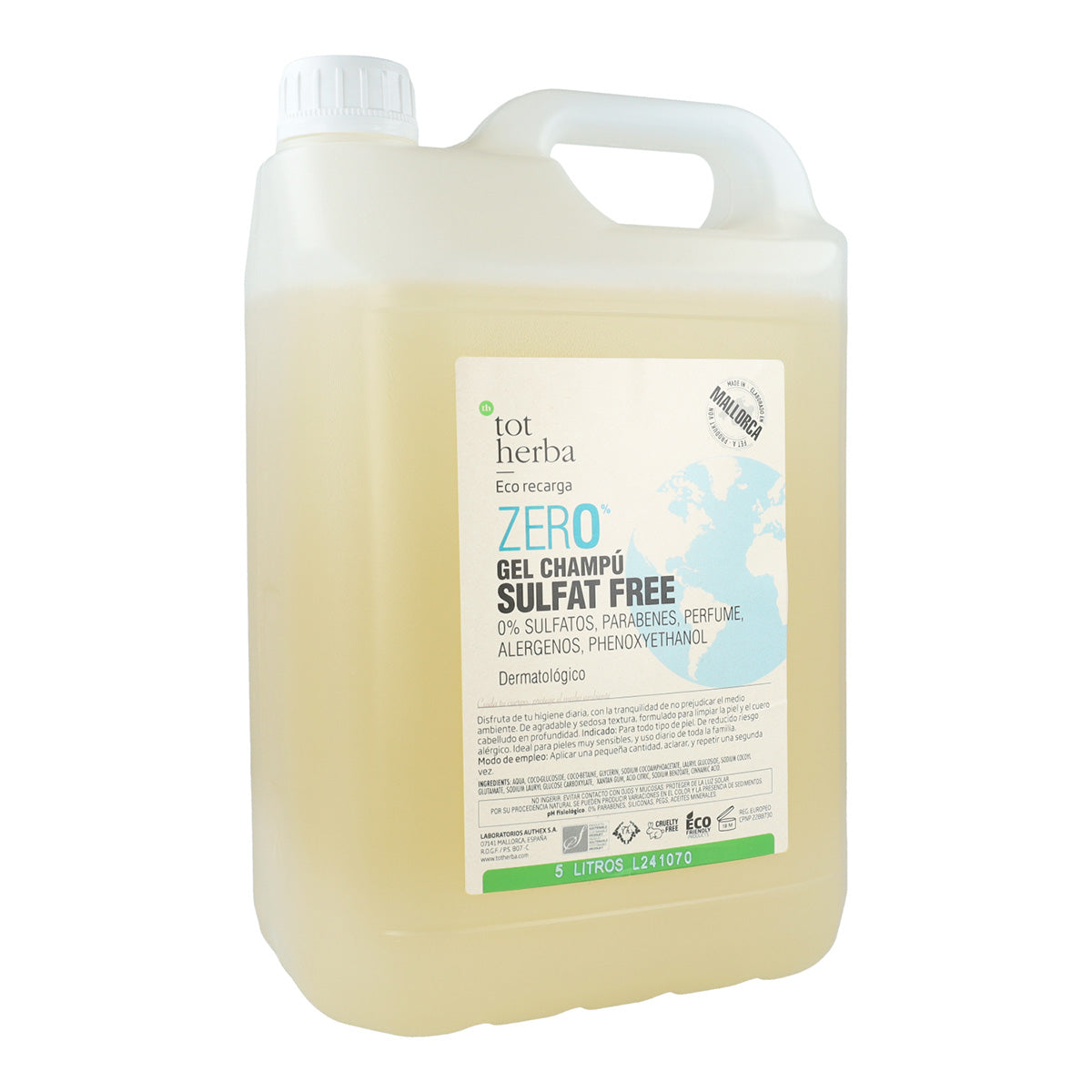 Sulfatfritt schampo Zero Tot Herba 5 liter