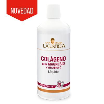 Collageen met magnesium en vitamine C, vloeibaar, kersensmaak Ana María LaJusticia, 1 l