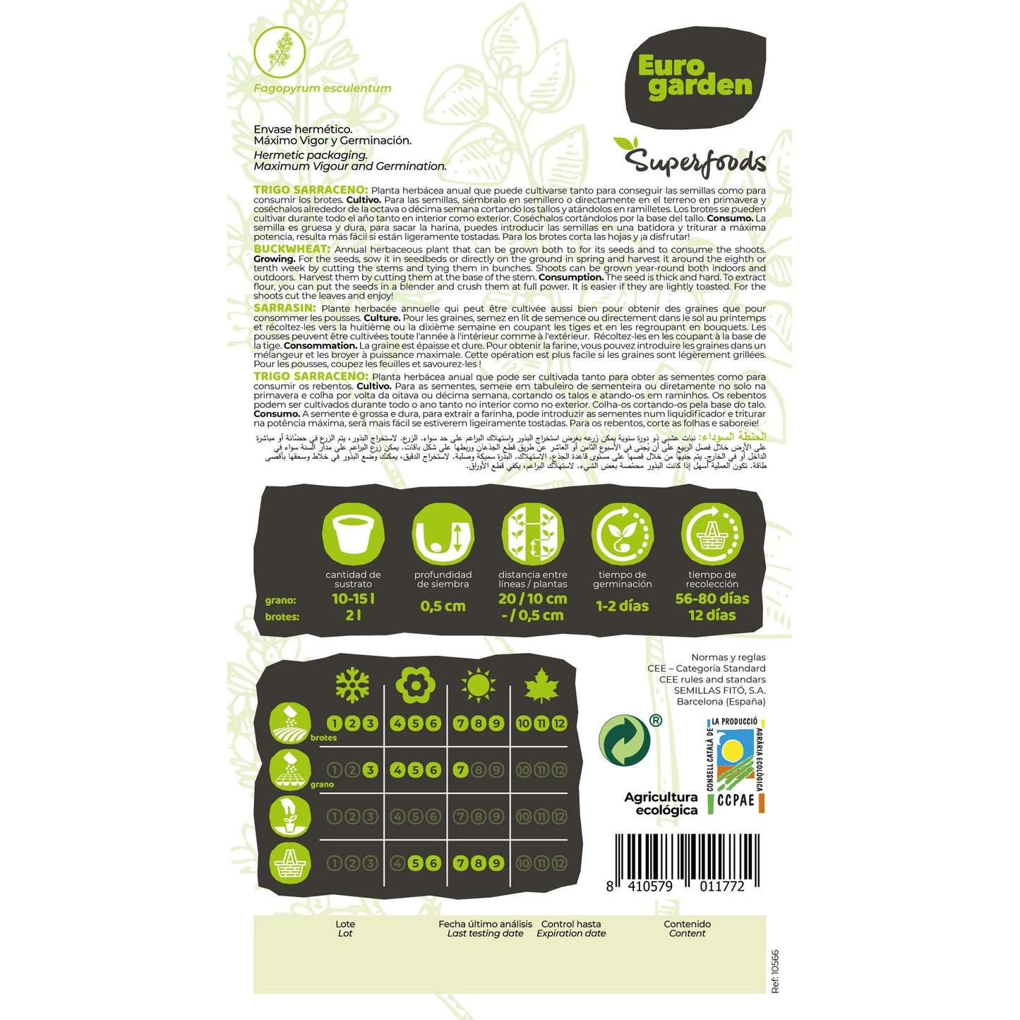 Semi di grano saraceno biologici Vitalfoods