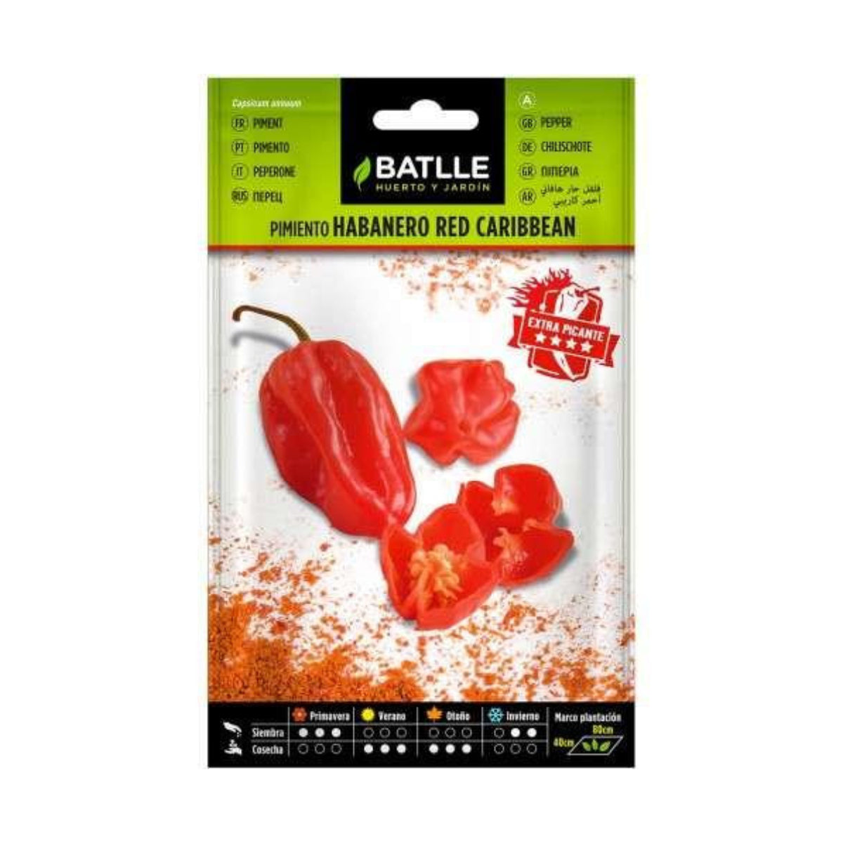 Habanero-pepers Red Caribean Batlle