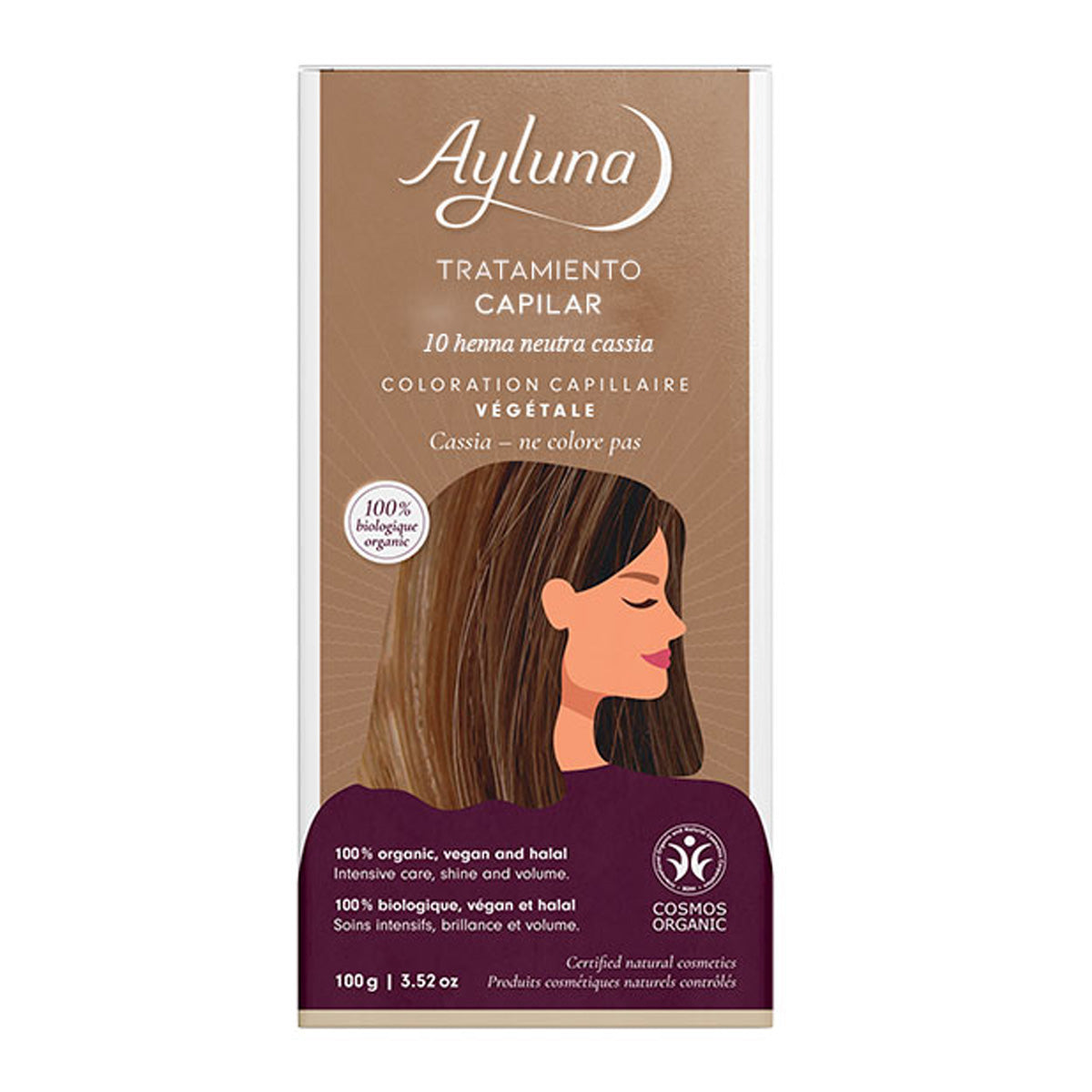 Ayluna Neutral Cassia Henna Hair Treatment 10, AYLUNA, 100 g