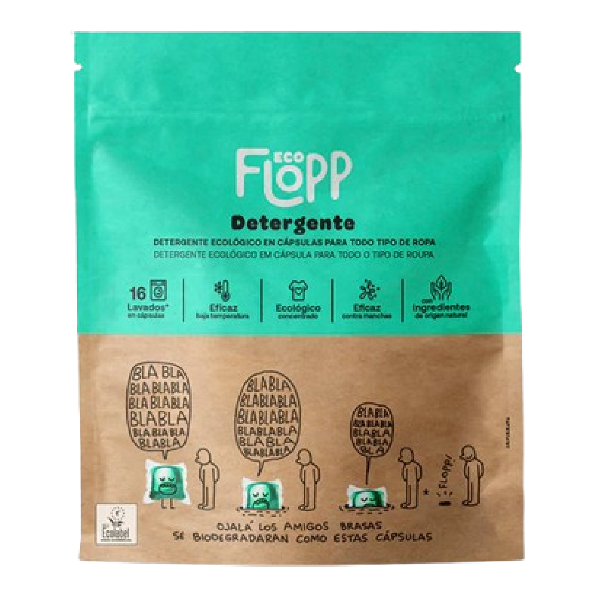 Detergente Ropa BIO Eco Pack Flopp 16 cápsulas