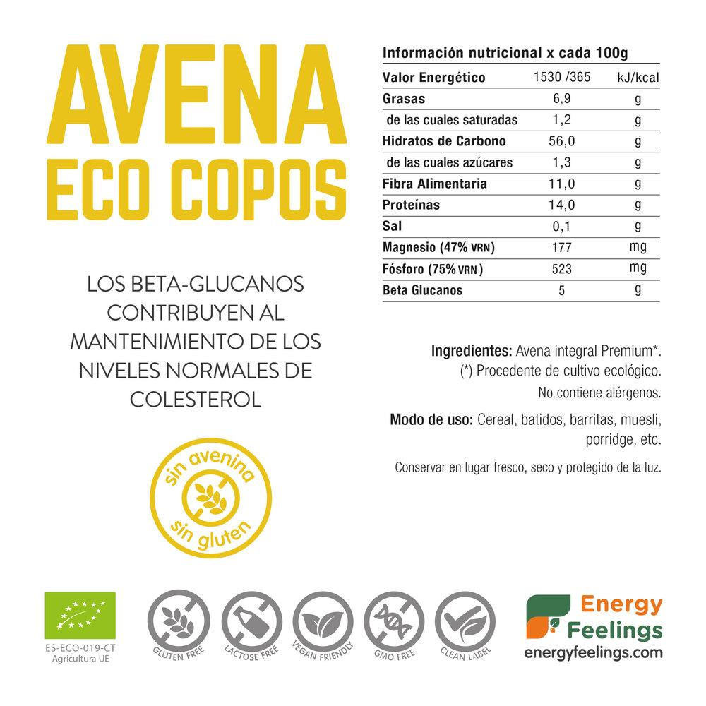 Flocons d'avoine ECO sans gluten Energy Feelings 1 kg