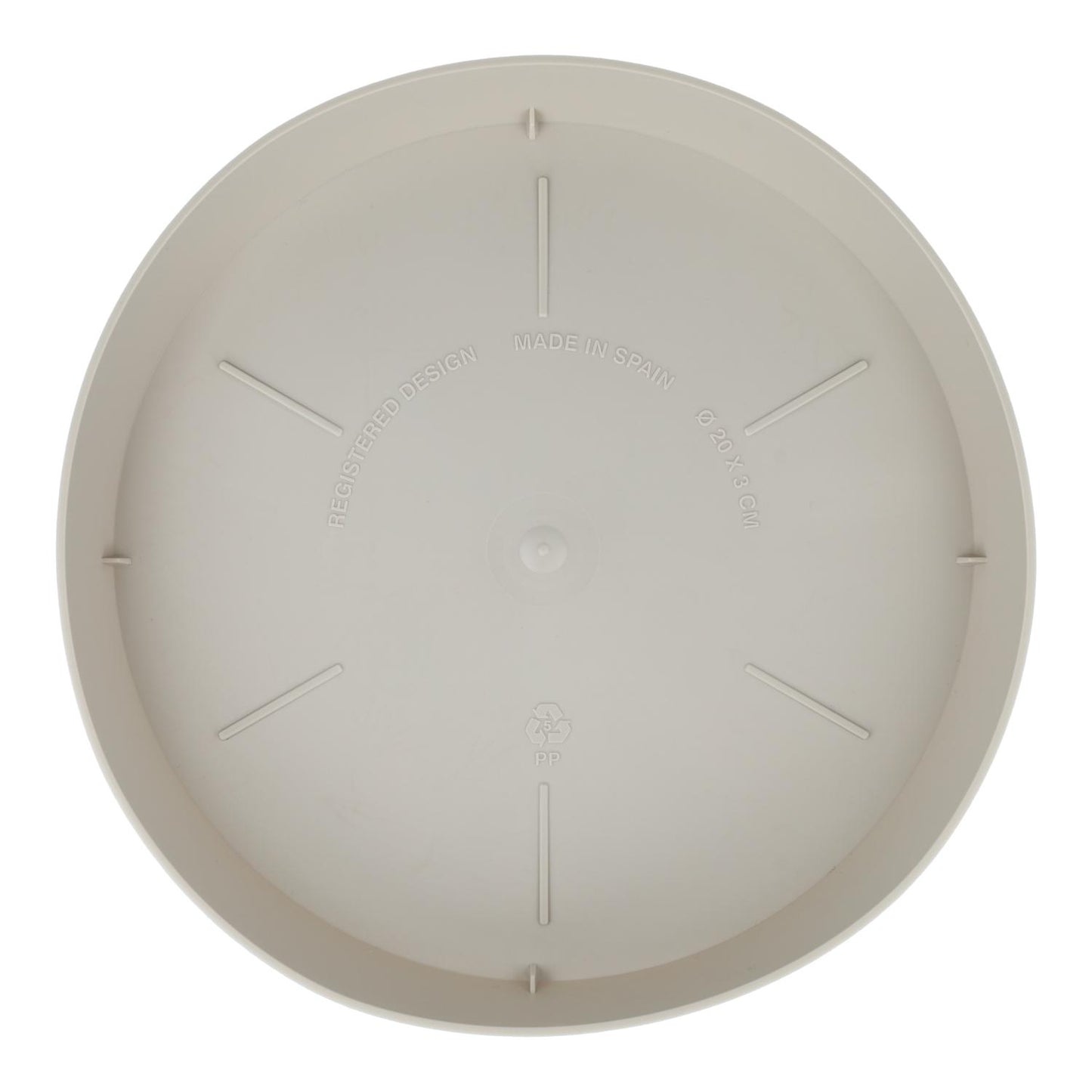 Piatto portavaso Tes color crudo D 20 x 3