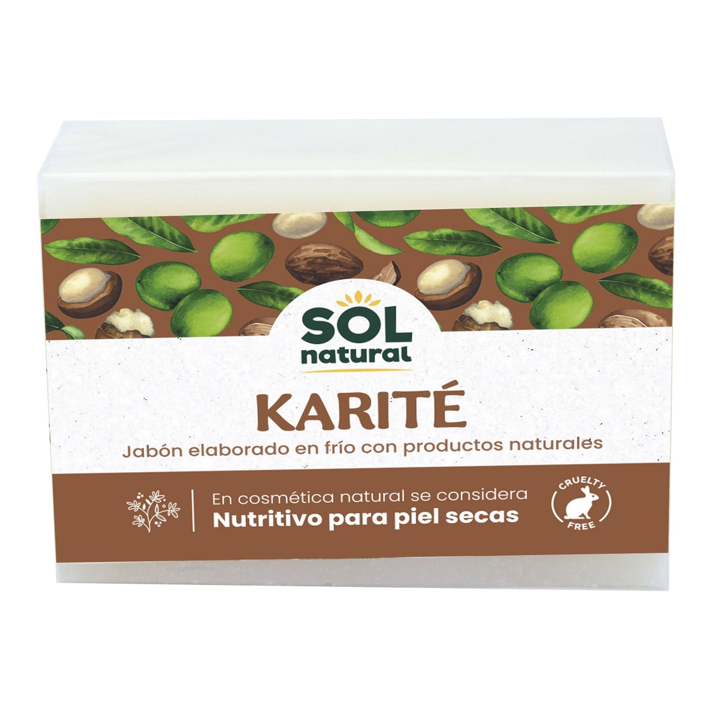 Naturlig sheasmörsåpa Sol Natural 100 g