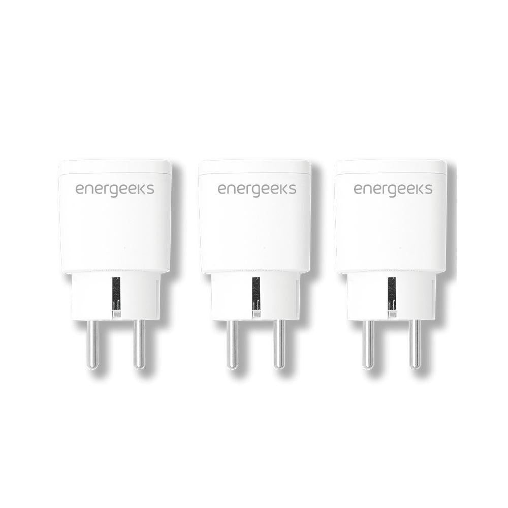 Pack of 3 smart Wi-Fi plugs with consumption meter Energeeks