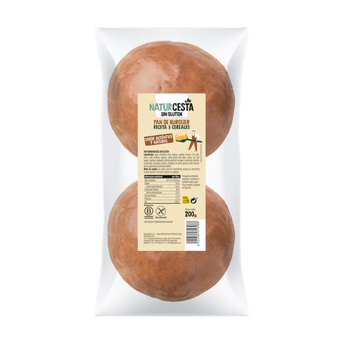 Hamburgerbröd med 3 spannmål, glutenfritt Naturcesta 200 g