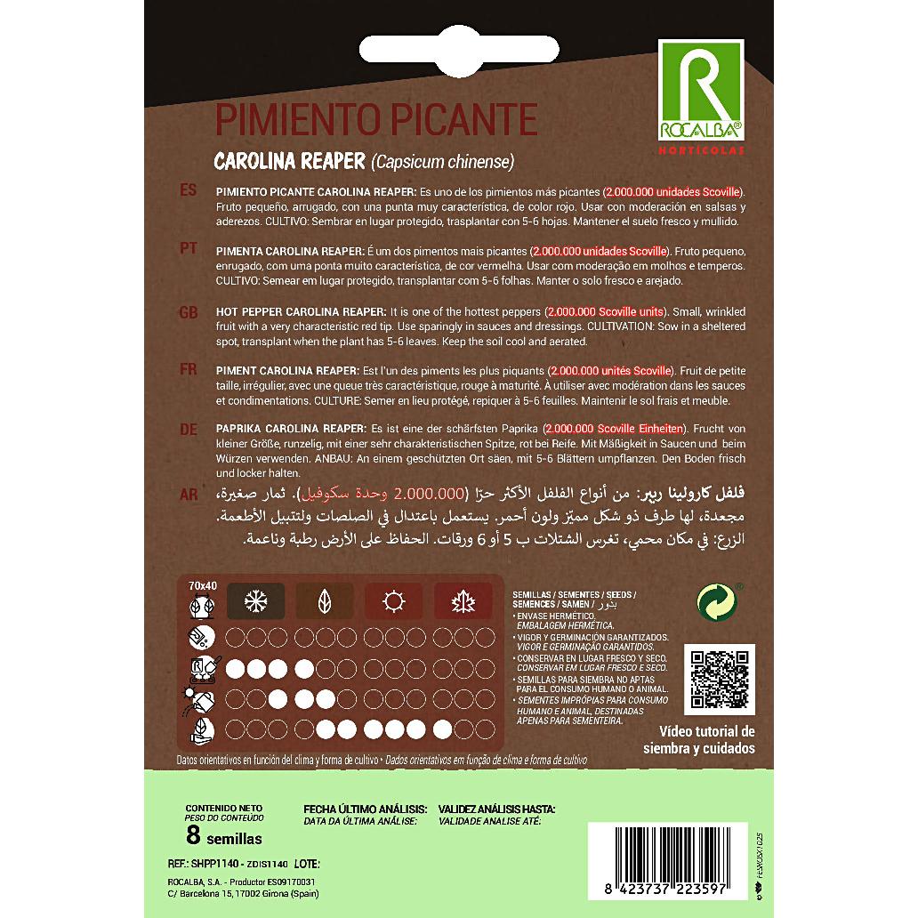 Carolina Reaper Rocalba hete peperzaadjes