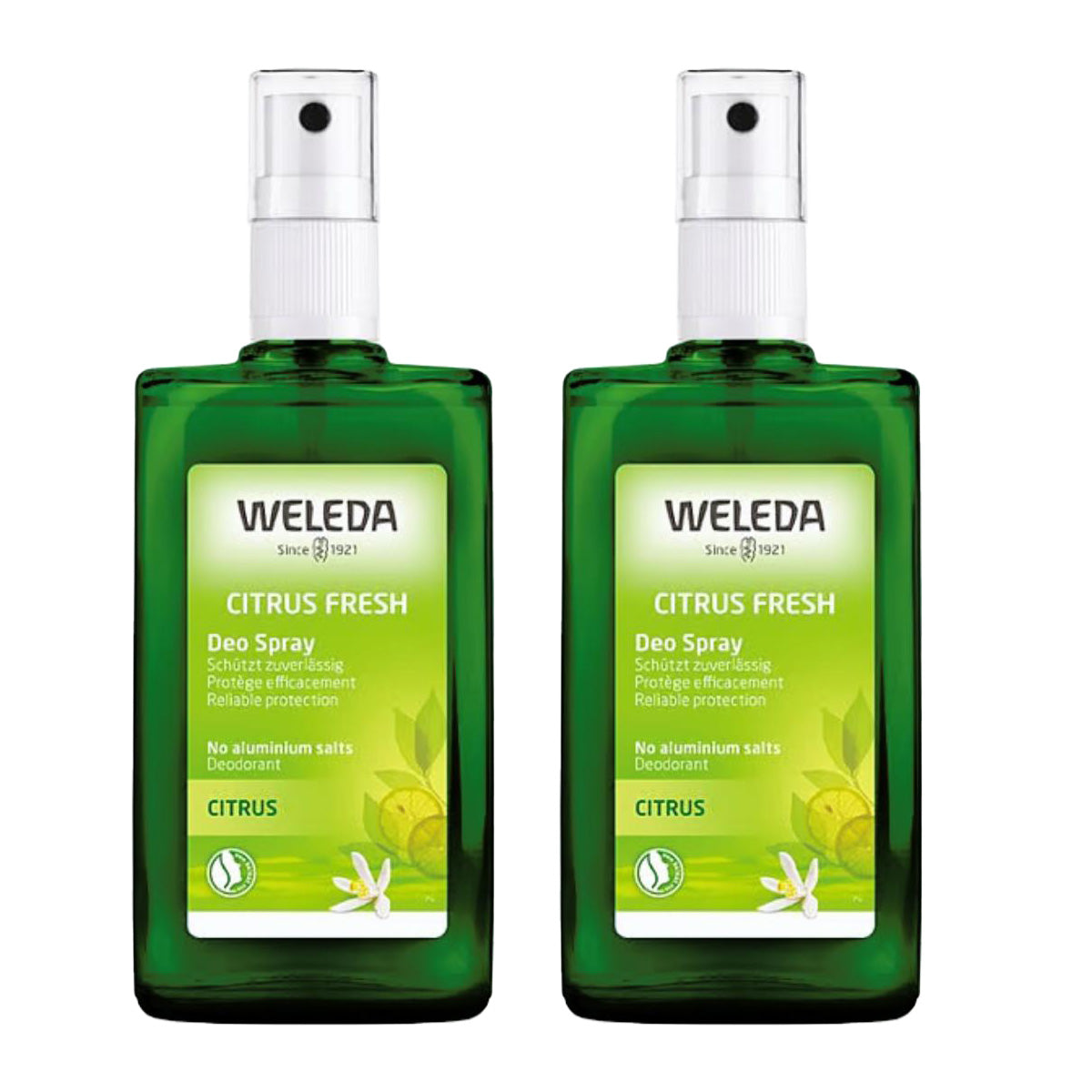 2x citrusdeodorant, Weleda, 100 ml
